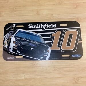 New Aric Almirola 2023 Wincraft #10 Smithfield Poly License Plate Nascar Racing